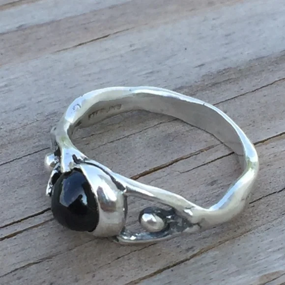 Moon Dancer Night Goddess Ring Sterling Silver w/ genuine Star Diopside USA - Picture 4 of 8